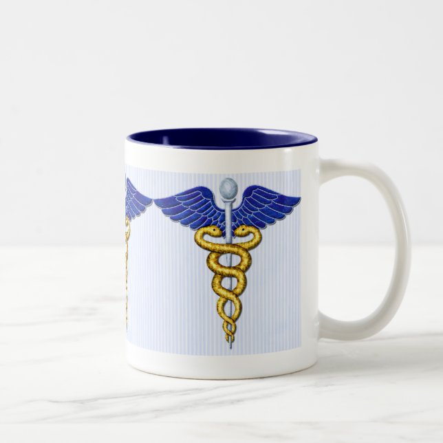 Caneca De Café Em Dois Tons Winged Doctor Caduceus (Direita)