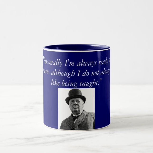 Caneca De Café Em Dois Tons Winston Churchill (Centro)