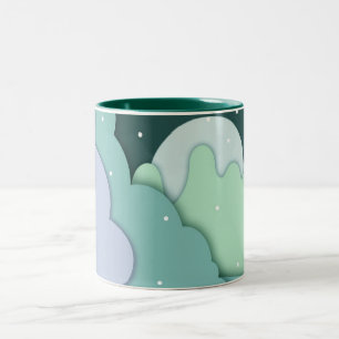 Caneca De Café Em Dois Tons Winter Snow Mountain