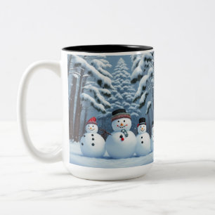 Caneca De Café Em Dois Tons Winter Snowmen