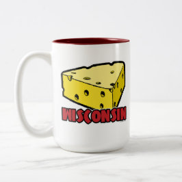 Caneca De Café Em Dois Tons Wisconsin Cheese Wedge