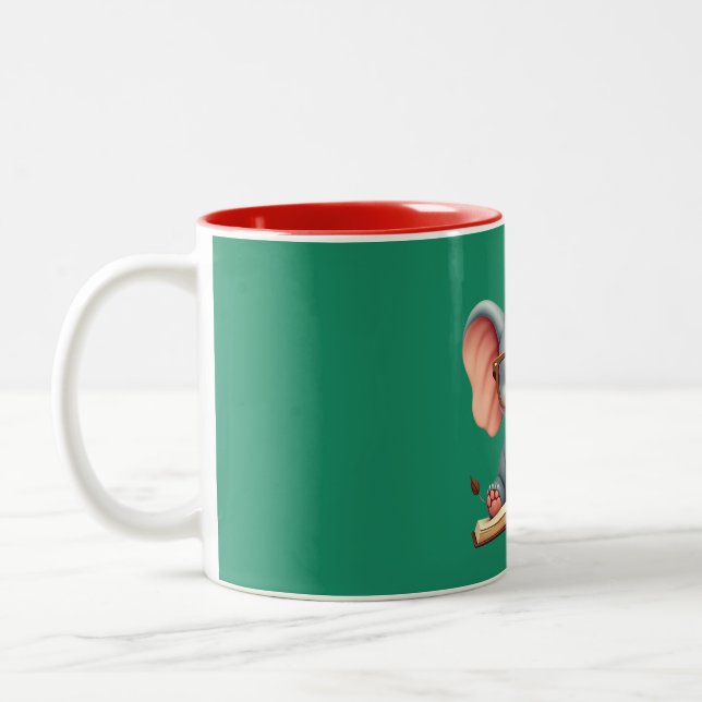 Caneca De Café Em Dois Tons Wise Baby Elephant (Esquerda)