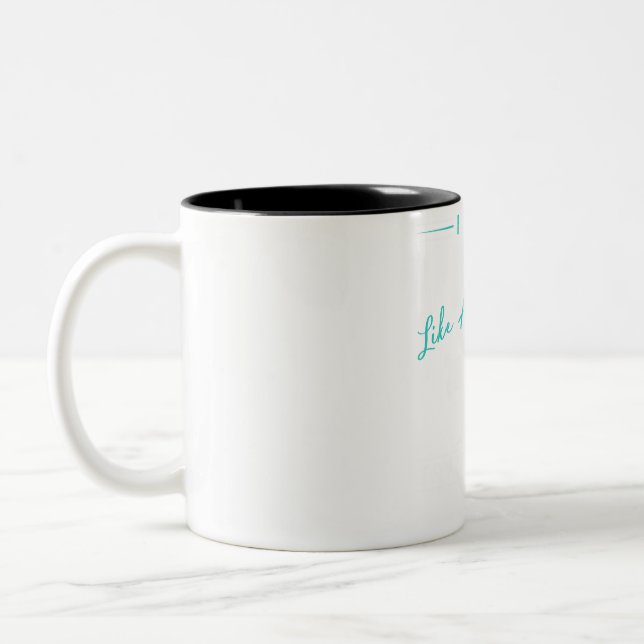 Caneca De Café Em Dois Tons Wise Kick Maestro: Continue com meu sur Hilário (Esquerda)