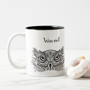 Caneca De Café Em Dois Tons Wise owl