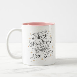 Caneca De Café Em Dois Tons Wishing Feliz Natal