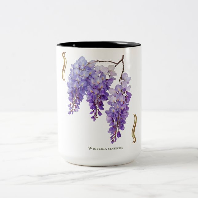 Caneca De Café Em Dois Tons Wisteria Sinensis  (Centro)