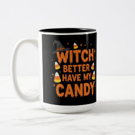 Caneca De Café Em Dois Tons Witch Candy Tee