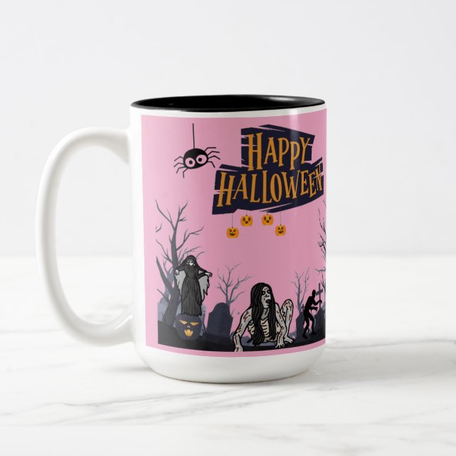 Caneca De Café Em Dois Tons Witching Hour Whispers rosa claro (Esquerda)