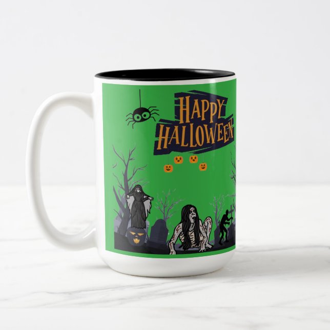 Caneca De Café Em Dois Tons Witching Hour Whispers verde kelly (Esquerda)