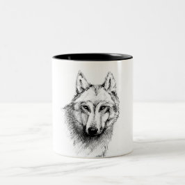 Caneca De Café Em Dois Tons Wolf