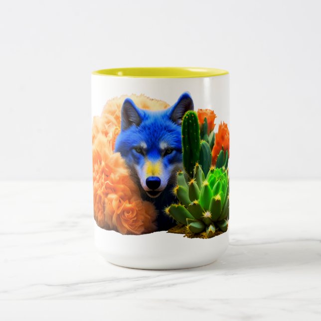 Caneca De Café Em Dois Tons Wolf22: (Centro)
