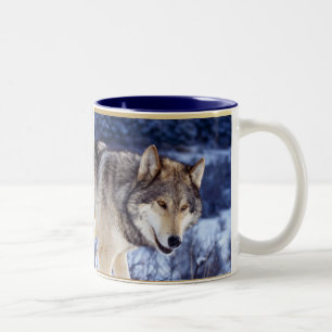Caneca De Café Em Dois Tons Wolf 2 de inverno
