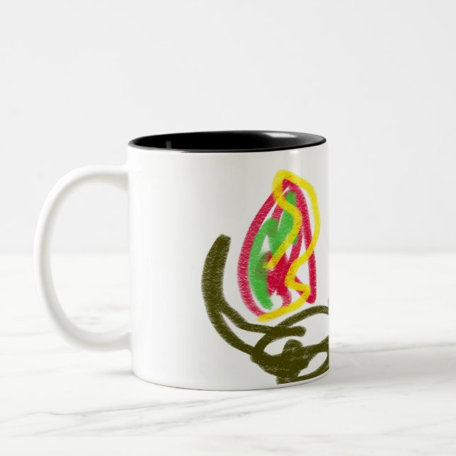 Caneca De Café Em Dois Tons Wolf feliz outono (Esquerda)