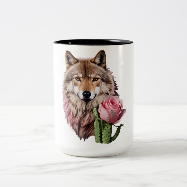 Caneca De Café Em Dois Tons Wolf One (Centro)
