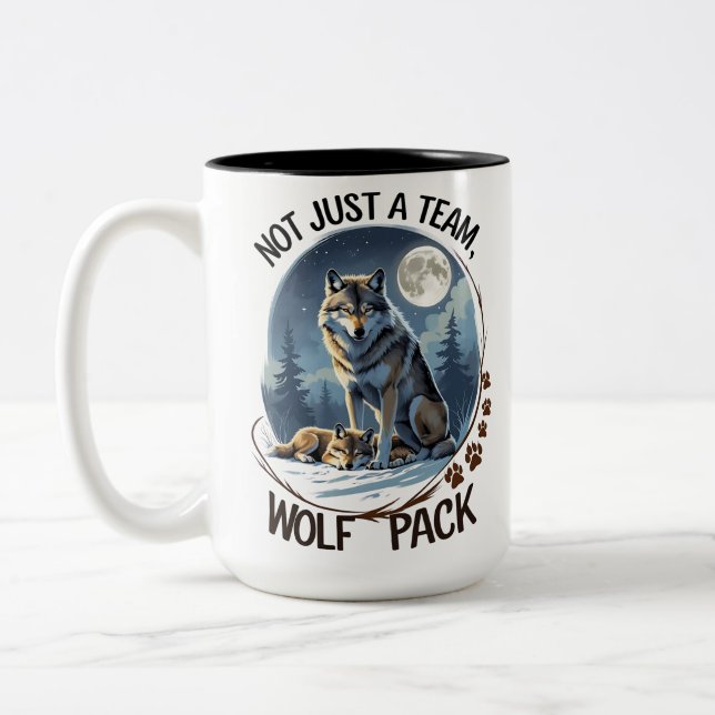 Caneca De Café Em Dois Tons Wolf Pack - Unidos pela Nature (Esquerda)