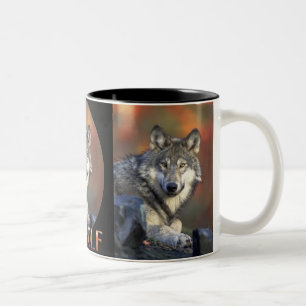 Caneca De Café Em Dois Tons Wolves Cinza Wolf Canis Lupis