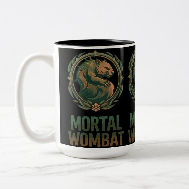 Caneca De Café Em Dois Tons Wombat Mortal (Esquerda)