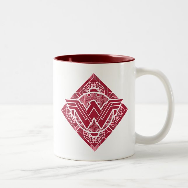 Caneca De Café Em Dois Tons Wonder Woman Amazonian Symbol (Direita)