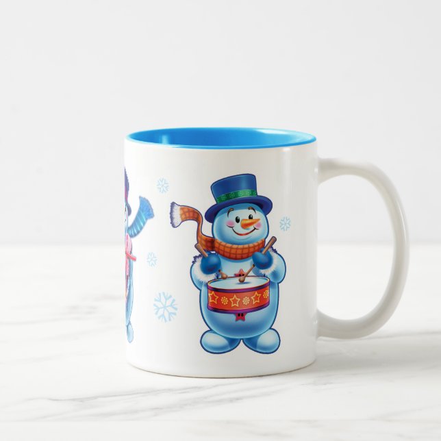Caneca De Café Em Dois Tons Wonderland pessoas de neve Nome personalizado da c (Direita)