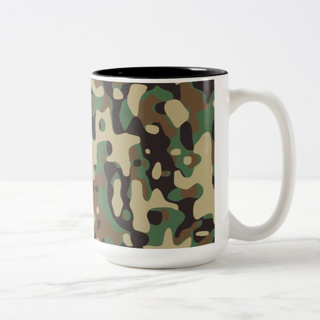 Caneca De Café Em Dois Tons Woodland Camo (Direita)