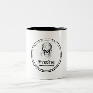 Caneca De Café Em Dois Tons Woodsboro Vintage - rosto assustador do crânio Hal