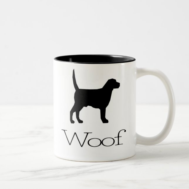 Caneca De Café Em Dois Tons Woof (Direita)