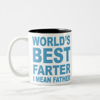 Caneca De Café Em Dois Tons Worlds best farter I mean father