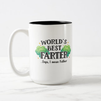 Caneca De Café Em Dois Tons World's Best Farter Mug Gift for Dad Father's Day 