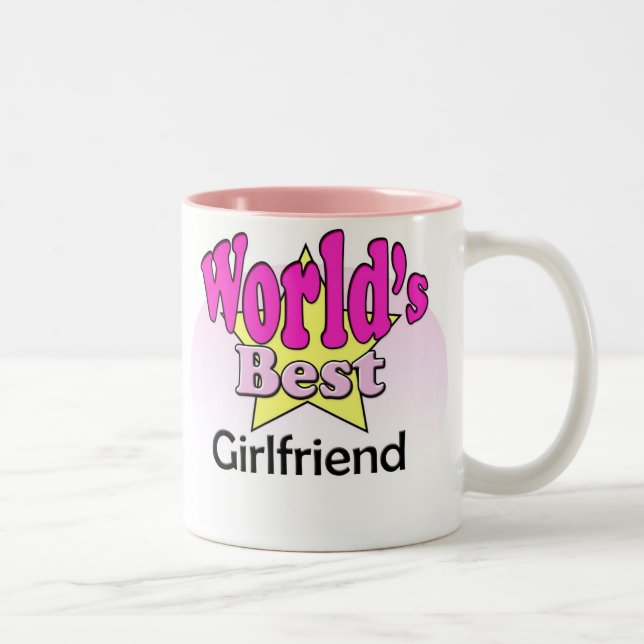 Caneca De Café Em Dois Tons World's best Girlfriend (Direita)