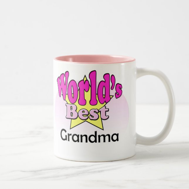 Caneca De Café Em Dois Tons World's Best Grandma (Direita)