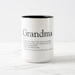 Caneca De Café Em Dois Tons World's Best Grandma Grandmother Granny Definition<br><div class="desc">Personalize for your special Grandma,  Grandmother,  Granny,  Nan,  Nanny or Abuela to create a unique gift for birthdays,  Christmas,  mother's day or any day you want to show how much she means to you. A perfect way to show her how amazing she is every day. Designed by Thisisnotme©</div>