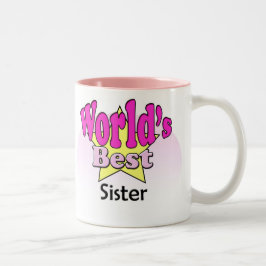 Caneca De Café Em Dois Tons World's Best Sister