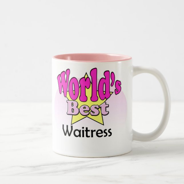 Caneca De Café Em Dois Tons World's Best Waitress (Direita)