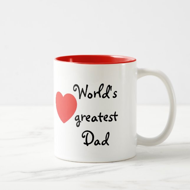 Caneca De Café Em Dois Tons World's greatest Dad (Direita)