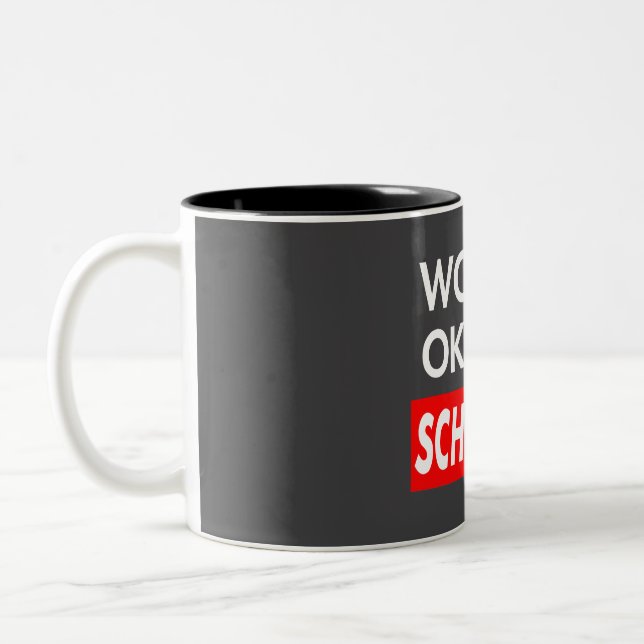 Caneca De Café Em Dois Tons Worlds okayest Schneider (Esquerda)