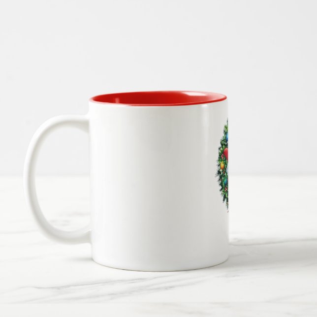 Caneca De Café Em Dois Tons Wreath Coffee Mugs (Esquerda)