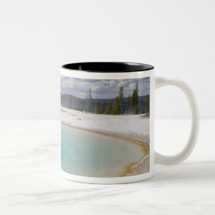 Caneca De Café Em Dois Tons WY, Parque Nacional de Yellowstone, West Thumb Gey