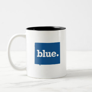 CANECA DE CAFÉ EM DOIS TONS WYOMING ESTADO AZUL
