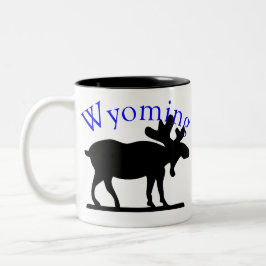 Caneca De Café Em Dois Tons Wyoming Moose Mug