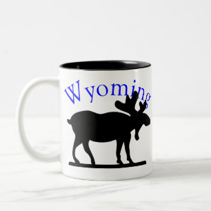 Caneca De Café Em Dois Tons Wyoming Moose Mug