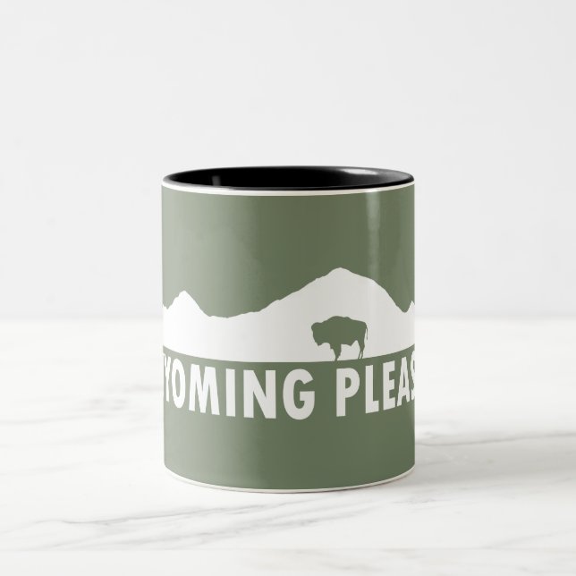 Caneca De Café Em Dois Tons Wyoming por favor (Centro)