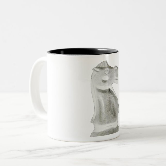 Caneca De Café Em Dois Tons Xadrez de Mug de Dois Tons (Frente Esquerda)