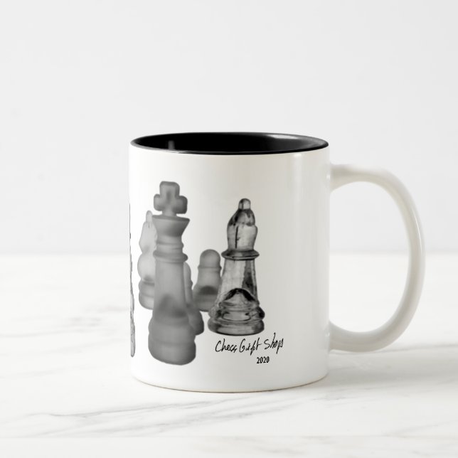Caneca De Café Em Dois Tons Xadrez de MugChess (Direita)