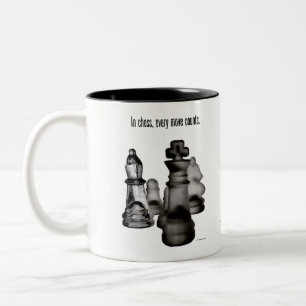 Caneca De Café Em Dois Tons Xadrez de MugChess