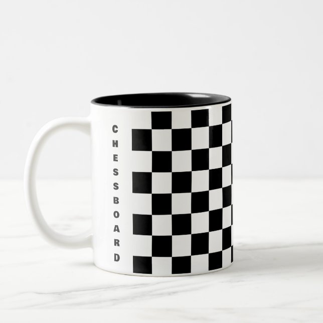 Caneca De Café Em Dois Tons Xadrez de MugChess (Esquerda)