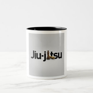 Caneca De Café Em Dois Tons xadrez do jitsu do jui para homens