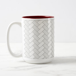 Caneca De Café Em Dois Tons Xarope de café da Herringbone