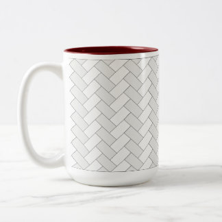 Caneca De Café Em Dois Tons Xarope de café da Herringbone