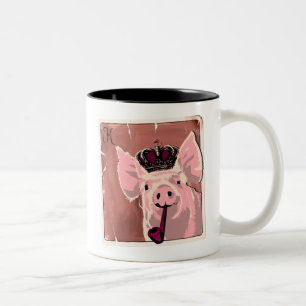 Caneca De Café Em Dois Tons Xarope de café de dois tons King Pig