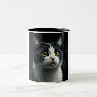 Caneca De Café Em Dois Tons Xarope De Café De Serenidade De Olhos Estrelados